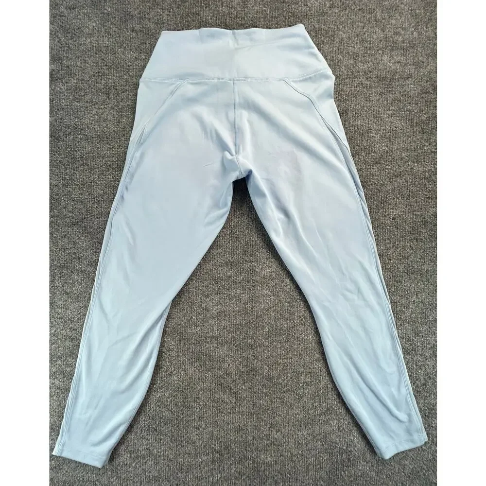 Nike One Dri-FIT Light Blue High Rise Leggings Women's Large Activewear - Picture 2 of 8